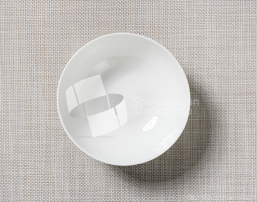 Image of empty white bowl on table