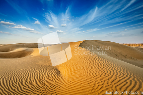 Image of Dunes of Thar Desert, Rajasthan, India
