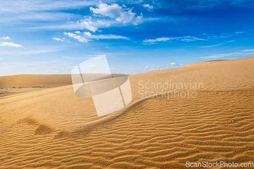 Image of Sand dunes on sunrise, Mui Ne, Vietnam