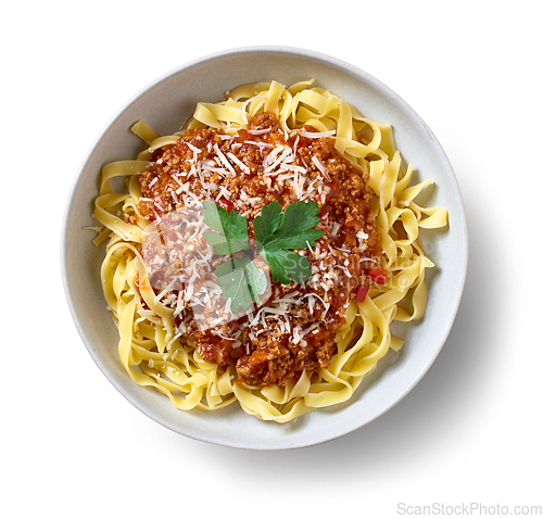 Image of bowl of pasta bolognese