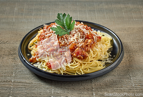 Image of spaghetti with sauce bolognese