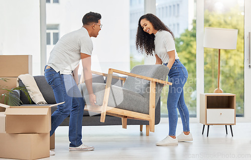Image of Today is the start of the rest of our lives together. a young couple unpacking in their new house.