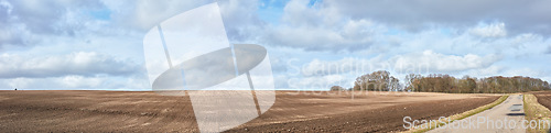 Image of Early springtime in the countryside - Denmark. A photo of the countryside in early springtime.