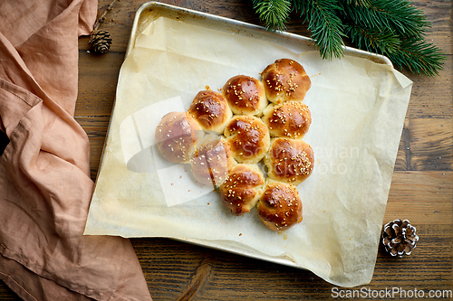 Image of freshly baked christmas bread