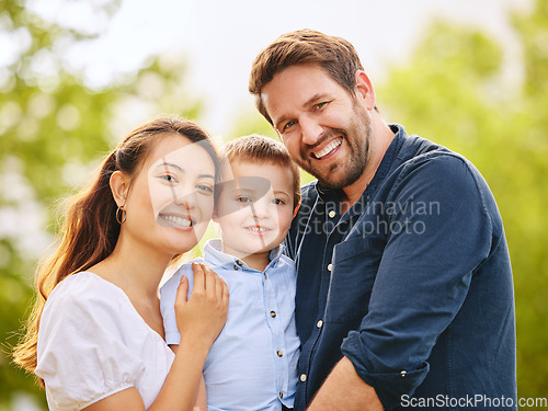 Image of They make every day feel like a walk in the park. a young family spending time together at the park.