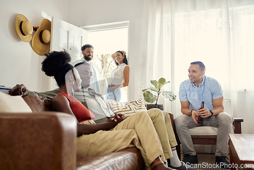 Image of Visits like this one is what keep bonds strong. a group of close friends gathering at a house.