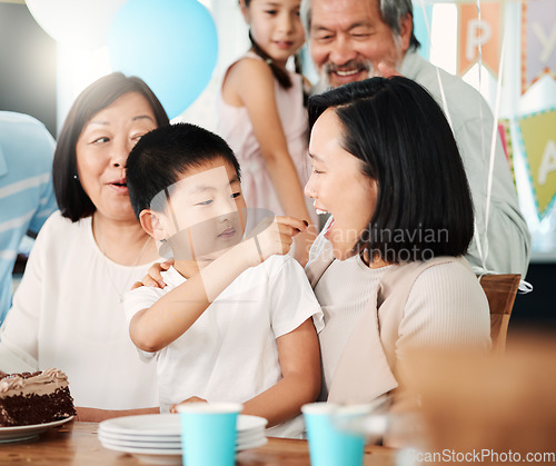 Image of The older you get the better you get. a happy family celebrating a birthday at home.