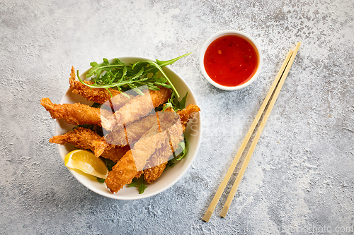 Image of breaded Torpedo shrimps