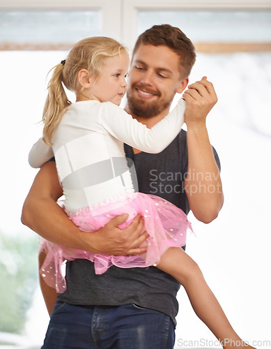 Image of Dancing with my father again. Full length shot of a father and daughter dancing.