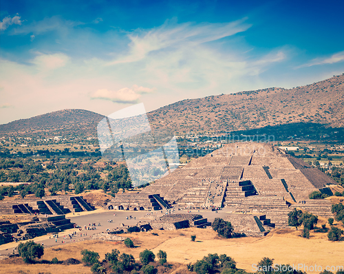 Image of Pyramid of the Moon. Teotihuacan, Mexico