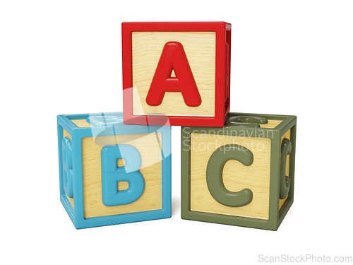 Image of ABC building blocks isolated