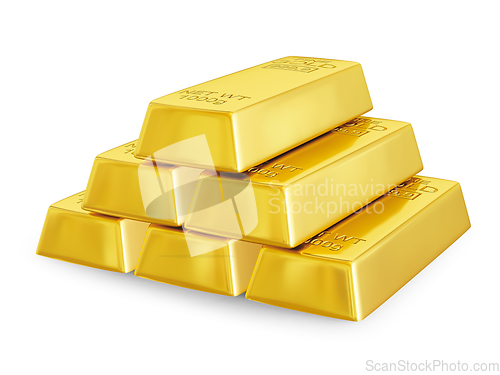 Image of Gold bars pyramid