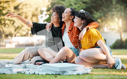 Image of Its who we have in our life that matters. a group of friends sitting in a park.