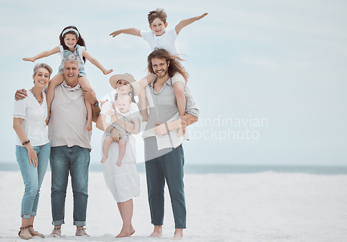 Image of Your family should let you be free to be you. a family spending a day at the beach.