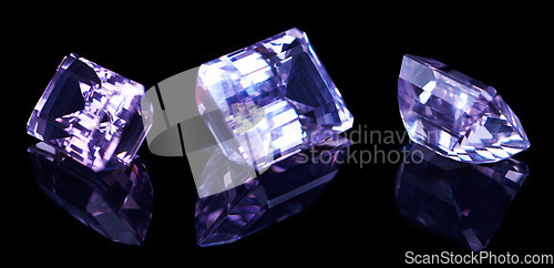 Image of Stones that hold enormous value. Studio shot of beautiful gemstones.