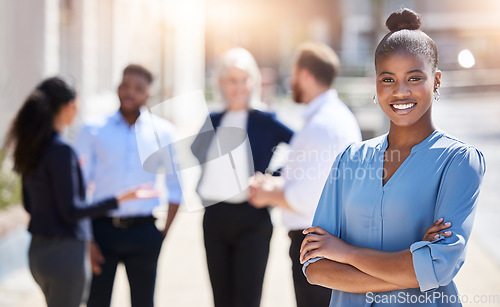 Image of The best business for your every need. a young businesswoman standing with her arms crossed outside.