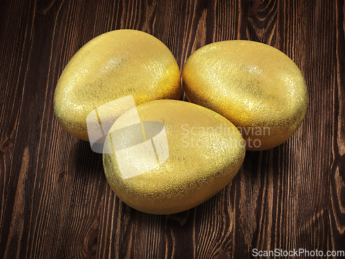 Image of Golden Easter eggs