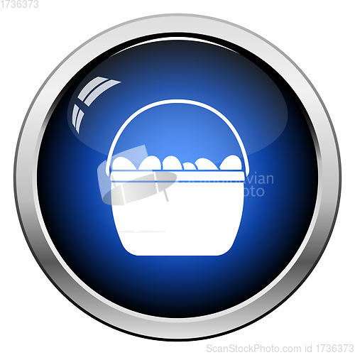 Image of Easter Basket With Eggs Icon