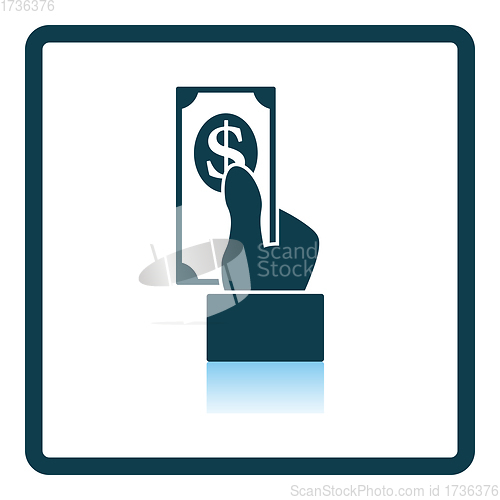 Image of Hand Hold Dollar Banknote Icon