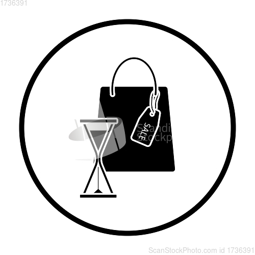 Image of Sale Bag With Hourglass Icon