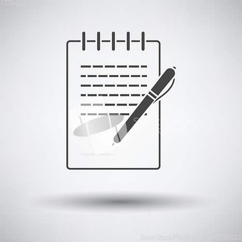 Image of Notebook With Pen Icon