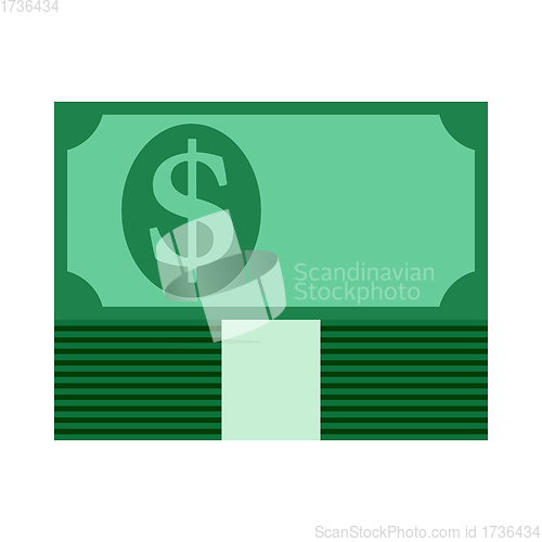 Image of Banknote On Top Of Money Stack Icon