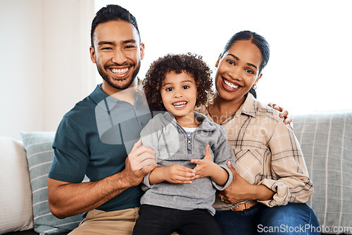 Image of Hes our most precious gift. a young family spending time together at home.