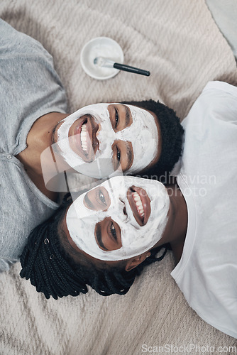 Image of Romance isnt based on gender roles. a young couple getting homemade facials together at home.
