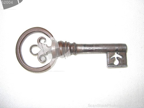 Image of antique wrought iron key