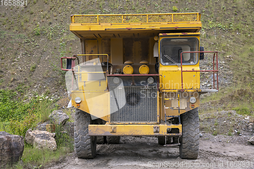 Image of yellow haul truck