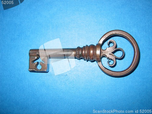 Image of antique wrought iron key