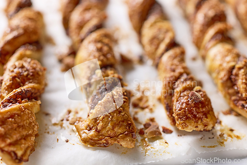 Image of close up of freshly baked pastries 