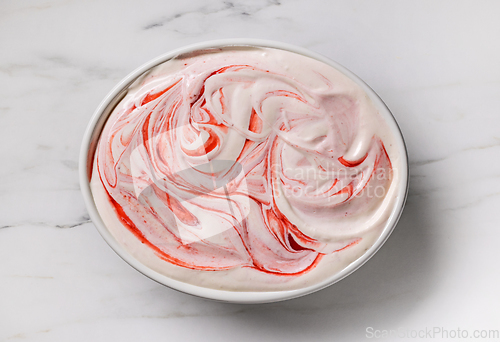 Image of homemade strawberry ice cream