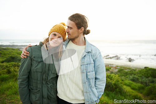 Image of Nature is our escape. an affectionate young couple enjoying the outdoors.