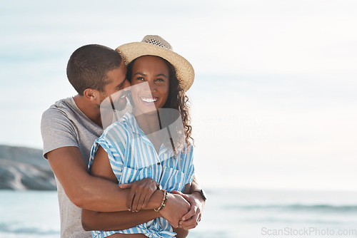 Image of Being with you brings me ultimate joy. a young couple enjoying some quality time together at the beach.