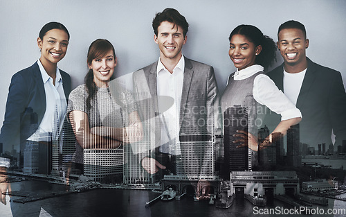 Image of We are the best people for the job. Cropped portrait of a group of young businesspeople waiting in line for their interviews.