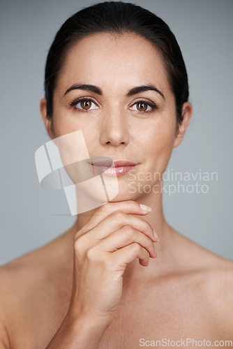 Image of Confident in her beauty. a beautiful mature woman in the studio.