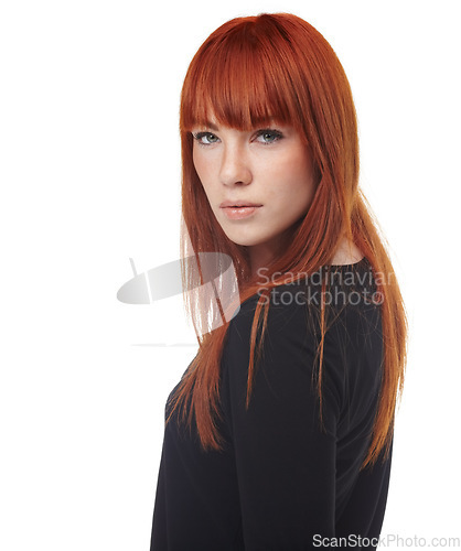 Image of Young, confident and looking great. Studio shot of an attractive young woman isolated on white.