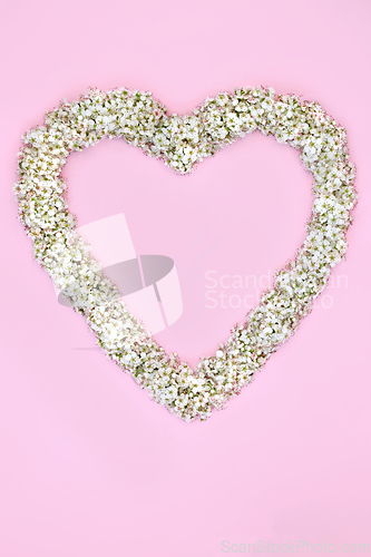 Image of Heart Shape Hawthorn Blossom Spring Wreath