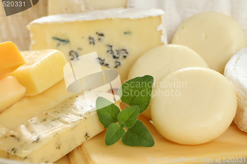 Image of board of cheese