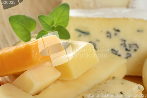 Image of board of cheese