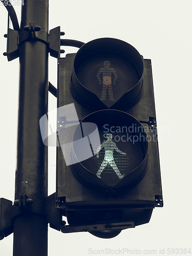 Image of Vintage looking Green Light