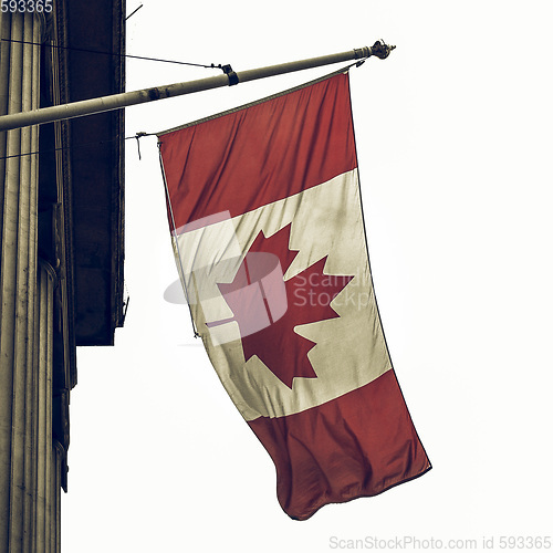 Image of Vintage looking Canada flag