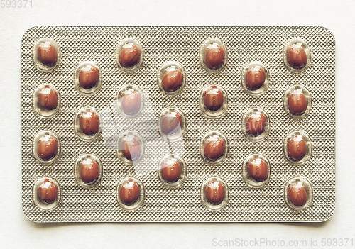 Image of Vintage looking Medical pills