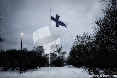 Image of Flag of Finland on Observatory Hill, Finland