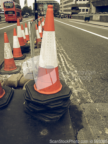 Image of Vintage looking Traffic cone