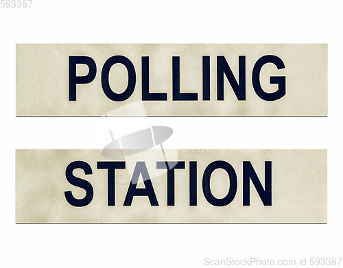 Image of Vintage looking Polling station