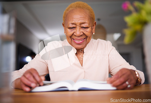 Image of Hope, prayer and old woman reading a bible, faith and peace with religion, holy worship and support. Scripture, elderly female person or senior lady with believe, home and spiritual with Christianity