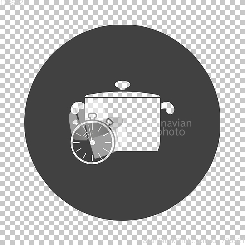Image of Pan With Stopwatch Icon