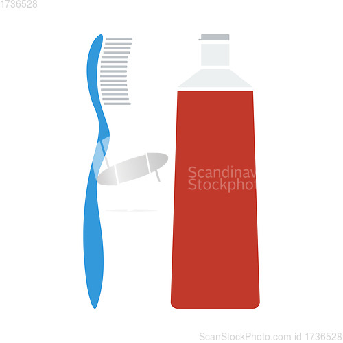 Image of Toothpaste And Brush Icon